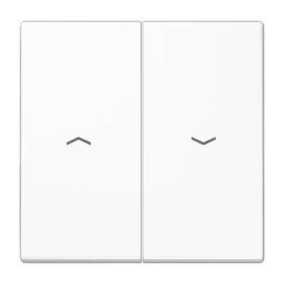 Клавиша двойная жалюзийная Jung LS 990 белая LS995PWW