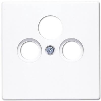 Накладка TV-SAT-FM розетки Jung LS 990 белая LS990SATWW
