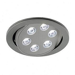 Светильник встраиваемый TRITON 6 PowerLED 6х3Вт, 4000K, 900lm, 25°, 700mA, серебристый 113650