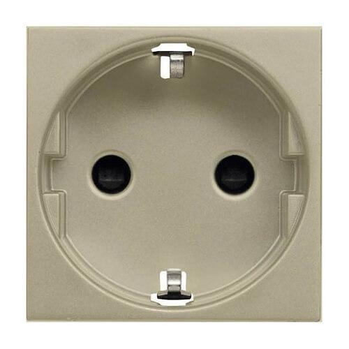 Розетка ABB Zenit с/з 16A 250V со шторками винтовой зажим шампань 2CLA228800N1901