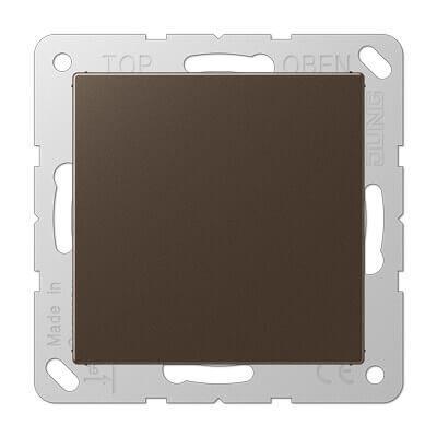 Заглушка без отверстий с несущим каркасом для произвольных вырезов Jung A 500 мокка A594-0MO