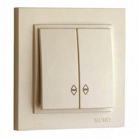 Выключатель Mono Electric Despina двухклавишный проходной крем 102-170023-111