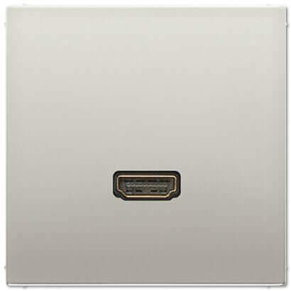 Аудио-разъем RCA/Stereo Jack (TRS 3.5 mm) HDMI Jung LS 990 edelstahl MAES1112