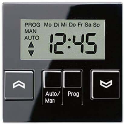 Накладка жалюзийного выключателя Стандарт с таймером Jung A 500 черная A5232STSW