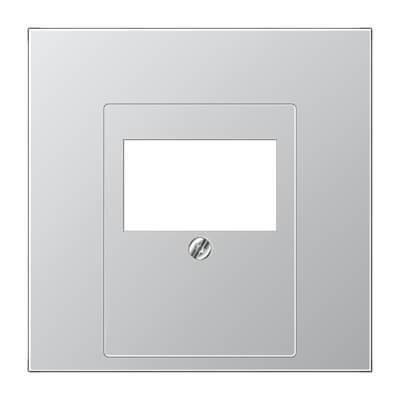 Накладка розетки ТАЕ, моно/стерео-аудиорозетки, комбинированной вставки Jung LS 990 алюминий AL2969T