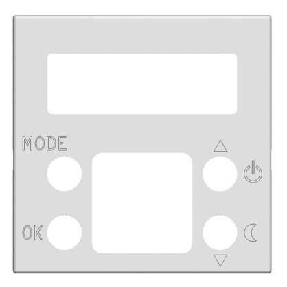 Лицевая панель ABB Zenit термостата альпийский белый 2CLA224050N1101