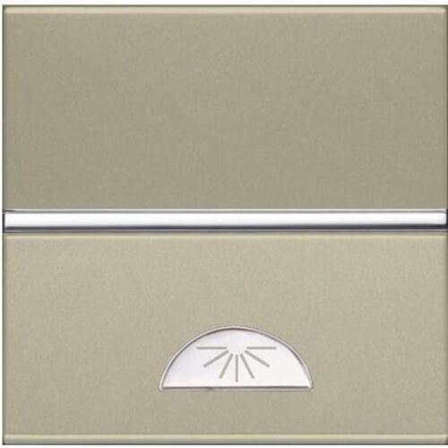 Выключатель кнопочный одноклавишный ABB Zenit 16A 250V Свет шампань 2CLA220420N1901