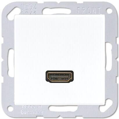 Розетка HDMI одинарная Jung A 500 белая MAA1112WW