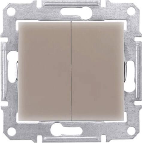 Выключатель двухклавишный Schneider Electric Sedna IP44 10A 250V SDN0300468