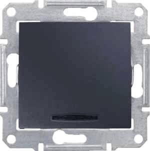 Выключатель одноклавишный с синей подсветкой Schneider Electric Sedna 10A 250V SDN1400170