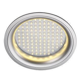 Светильник встраиваемый с блоком питания и 97 белыми LED общ 12Вт, LEDPANEL ROUND белый 160371