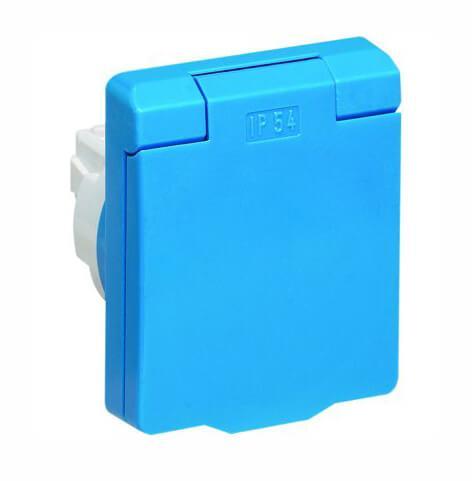 Розетка ABB Zenit с/з 16A 250V IP54 с крышкой винтовой зажим синий 2CLA328800A1701