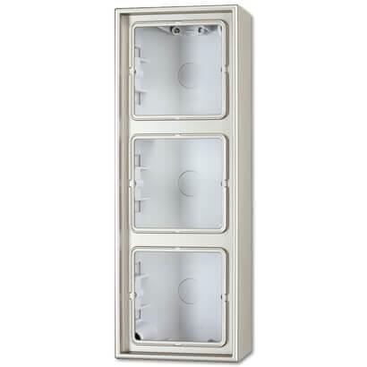 Коробка 3-постовая для накладного монтажа Jung LS 990 Edelstahl ES2583A-L