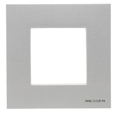 Рамка 1-постовая ABB Zenit серебро 2CLA227100N1301