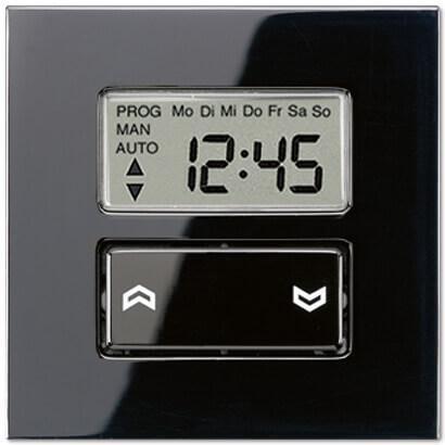 Накладка жалюзийного выключателя Стандарт с таймером Jung LS 990 черная LS5232STSW