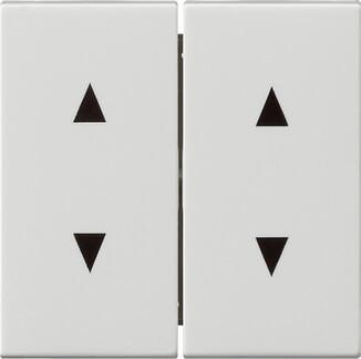 Лицевая панель Gira System 55 выключателя двухклавишного Стрелки чисто-белый глянцевый 115003