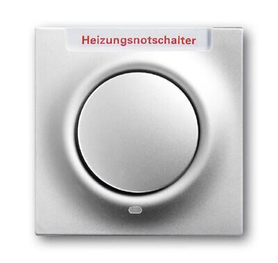Лицевая панель ABB Impuls выключателя одноклавишного с подсветкой маркировкой HNS серебристо-алюминиевый 2CKA001753A0069
