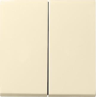 Лицевая панель Gira System 55 выключателя двухклавишного с набором уплотнений IP44 кремовый глянцевый 026601