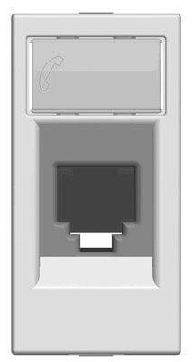 Розетка RJ12  ABB Zenit 3 кат серебро 2CLA211760N1301