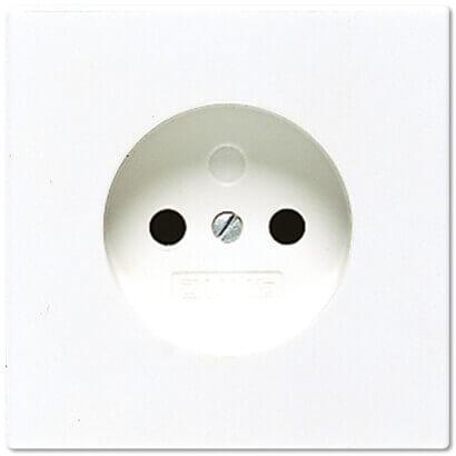 Розетка без заземления Jung LS 990 белая LS911WW