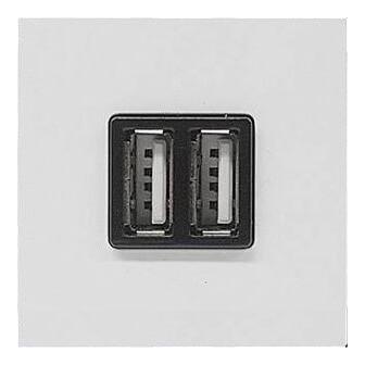 Розетка 2xUSB ABB Zenit альпийский белый 2CLA228500N1101