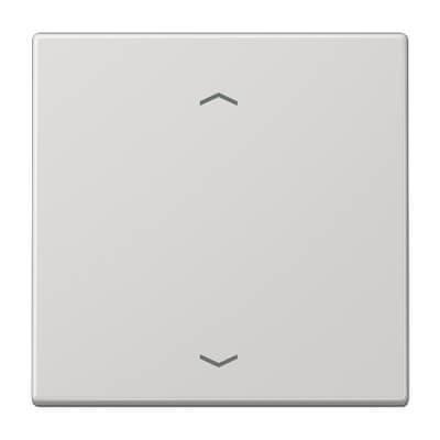 Накладка нажимного электронного жалюзийного выключателя с ДУ (радио) Jung LS 990 светло-серая LS5232FLG