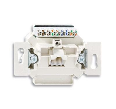 Розетка компьютерная RJ45 ABB BJE 8 полюсов 6e кат белый 2CKA000230A0469