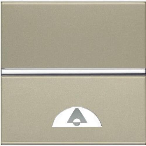 Выключатель кнопочный одноклавишный ABB Zenit 16A 250V Звонок шампань 2CLA220400N1901