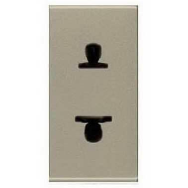 Розетка ABB Zenit б/з 16A 250V винтовой зажим евроамериканский стандарт шампань 2CLA213500N1901