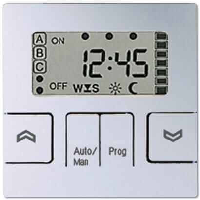 Накладка жалюзийного выключателя Стандарт с таймером Jung A 500 алюминий A5232STAL