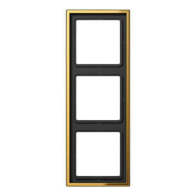 Рамка 3-постовая Jung LS 990 блеск золота GO2983