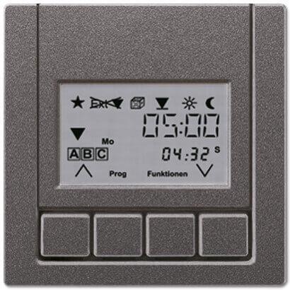 Накладка жалюзийного выключателя Универсал с таймером Jung LS 990 антрацит AL5232T3AN