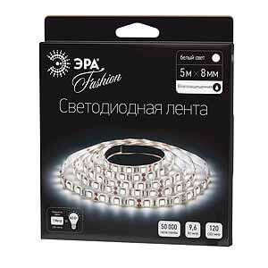 Светодиодная влагозащищенная лента ЭРА 9,6W/m 120LED/m 3528SMD белый 5M LS3528-120LED-IP65-W-5m C0043036