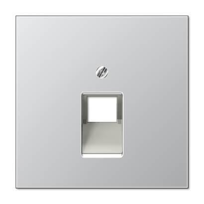 Накладка 1-ой наклонной телефонной/компьютерной розетки Jung LS 990 алюминий AL2969-1UA