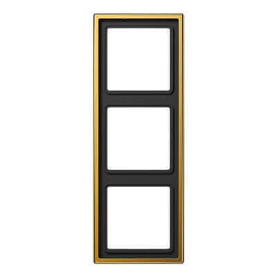 Рамка 3-постовая Jung LS 990 золото LS983GGO
