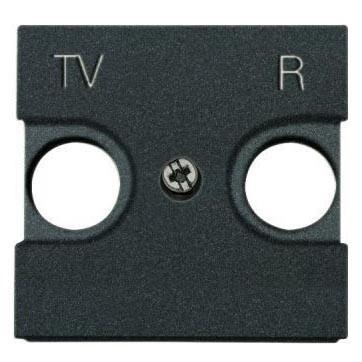 Лицевая панель ABB Zenit розетки TV-R антрацит 2CLA225080N1801