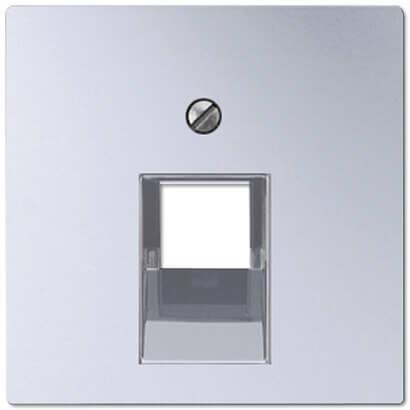 Накладка 1-ой наклонной телефонной/компьютерной розетки Jung A 500 алюминий A569-1PLUAAL