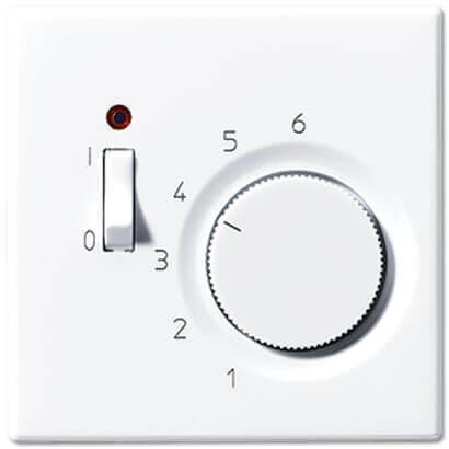 Накладка термостата комнатного с выключателем Jung LS 990 белая LSTR231PLWW