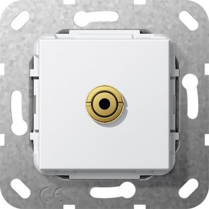 Розетка Minijack Gira System 55 чисто-белый глянцевый 564803