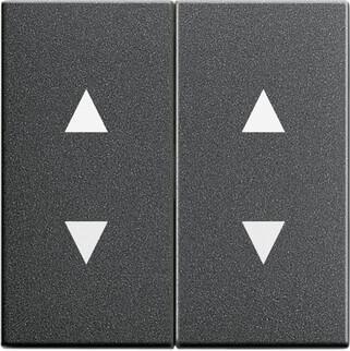 Лицевая панель Gira System 55 выключателя двухклавишного Стрелки антрацит 115028