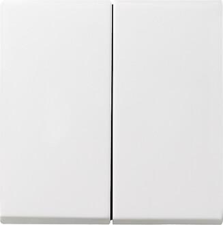 Лицевая панель Gira System 55 выключателя двухклавишного чисто-белый глянцевый 029503