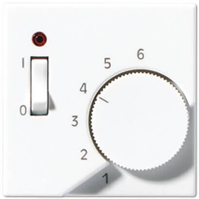 Накладка термостата комнатного с выключателем Jung A 500 белая ATR231PLWW