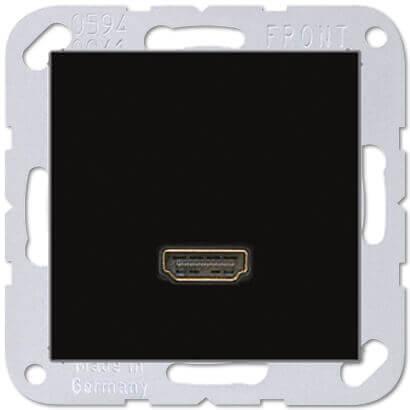 Розетка HDMI одинарная Jung A 500 черная MAA1112SW
