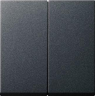 Лицевая панель Gira System 55 выключателя двухклавишного антрацит 029528