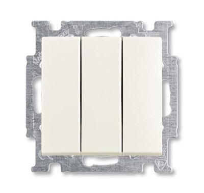 Выключатель трехклавишный ABB Basic55 16A 250V chalet-белый 2CKA001012A2183