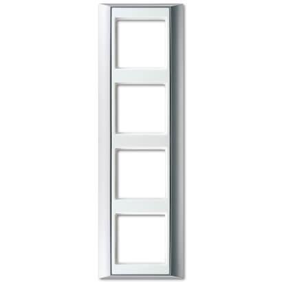 Рамка 4-постовая Jung A 500 алюминий/белая AP584ALWW