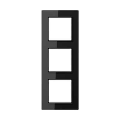 Рамка 3-постовая Jung A creation стекло черное AC583GLSW