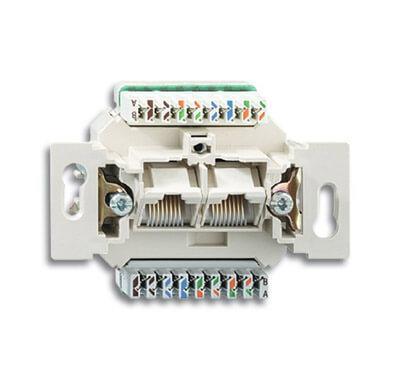 Розетка компьютерная 2хRJ45 ABB BJE 8/8 полюсов 6e кат 2CKA000230A0400