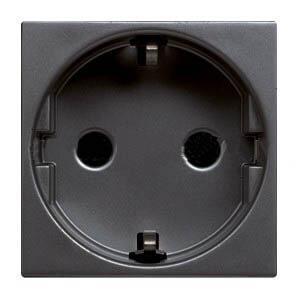 Розетка ABB Zenit с/з 16A 250V со шторками винтовой зажим антрацит 2CLA228800N1801