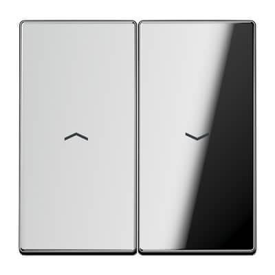 Клавиша двойная жалюзийная Jung LS 990 блестящий хром GCR2995P
